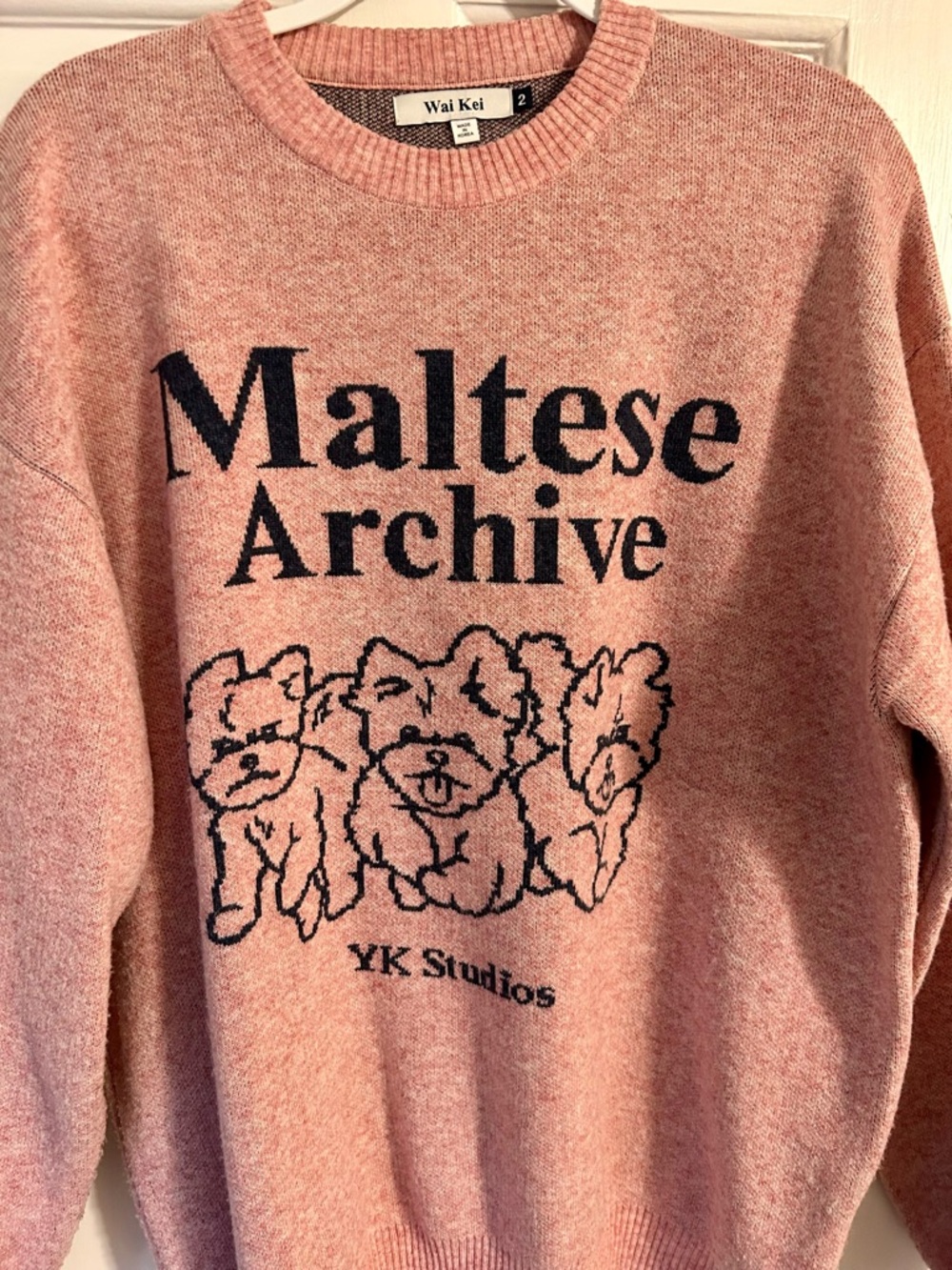 Maltese Archive Crewneck Sweater - Pink